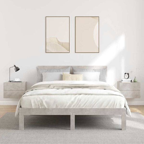 vidaXL 2 db betonsz&uuml;rke szerelt fa &eacute;jjeliszekr&eacute;ny 40 x 30 x 30 cm