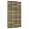 vidaXL sonoma t&ouml;lgy sz&iacute;nű szerelt fa CD-szekr&eacute;ny 102 x 23 x 177,5 cm
