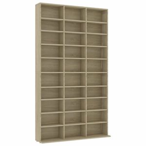 vidaXL sonoma t&ouml;lgy sz&iacute;nű szerelt fa CD-szekr&eacute;ny 102 x 23 x 177,5 cm