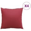 vidaXL 4 db bord&oacute; sz&iacute;nű sz&ouml;vet kanap&eacute;p&aacute;rna 60 x 60 cm