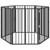 vidaXL Kutya Kapu 6 pcs Fekete 60 x 80 cm Horganyzott ac&eacute;l
