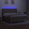 vidaXL t&oacute;psz&iacute;nű sz&ouml;vet rug&oacute;s &eacute;s LED-es &aacute;gy matraccal 180 x 200 cm