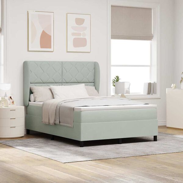 vidaXL Boxrug&oacute;s &aacute;gy matracmal Vil&aacute;gossz&uuml;rke 190 x 140 cm B&aacute;rsony