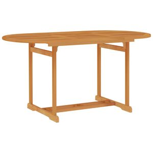vidaXL t&ouml;m&ouml;r t&iacute;kfa kerti asztal 150 x 90 x 75 cm