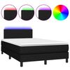 vidaXL fekete sz&ouml;vet rug&oacute;s &eacute;s LED-es &aacute;gy matraccal 120x190 cm