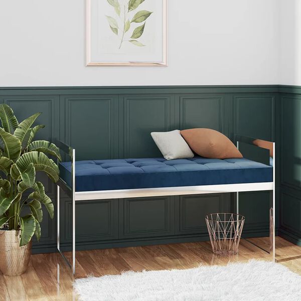 vidaXL k&eacute;k b&aacute;rsony &eacute;s rozsdamentes ac&eacute;lpad 97 cm