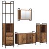 vidaXL F&uuml;rdőszobai Szekr&eacute;ny Szett 4 db Antik Fa 40 x 36 x 200,5 cm