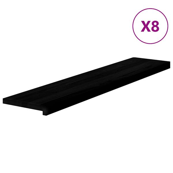 vidaXL l&eacute;pcsőfokok 8 db S&ouml;t&eacute;tbarna 120x25x2 cm t&ouml;m&ouml;r fa t&ouml;lgyfa