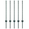 vidaXL Be&aacute;gyazott ker&iacute;t&eacute;soszlop 5 pcs Z&ouml;ld 120 cm Porsz&oacute;rt ac&eacute;l