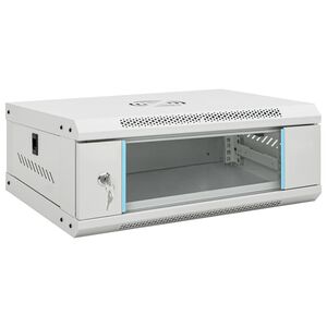 vidaXL 4U fali h&aacute;l&oacute;zati szekr&eacute;ny 19" IP20 53 x 40 x 21 cm