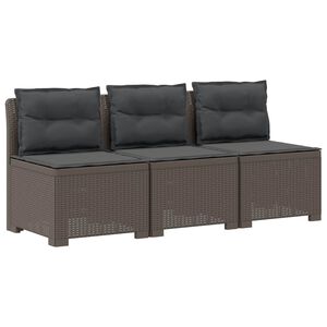 vidaXL 3-Fős Kerti Kanap&eacute; P&aacute;rn&aacute;kkal Rattan Hat&aacute;ssal PP Vil&aacute;gossz&uuml;rke