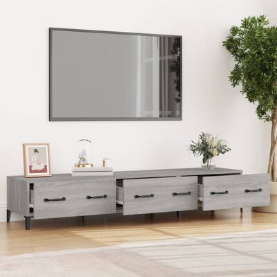 vidaXL szürke sonoma színű szerelt fa TV-szekrény 150 x 34,5 x 30 cm