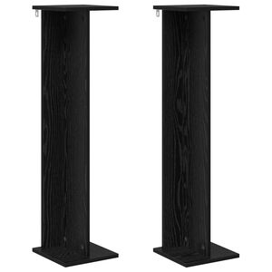 vidaXL N&ouml;v&eacute;ny&aacute;llv&aacute;ny Fekete T&ouml;lgy 25 x 25,5 x 100,5 cm M&eacute;rn&ouml;ki fa