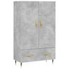 vidaXL betonsz&uuml;rke szerelt fa magasszekr&eacute;ny 69,5 x 31 x 115 cm