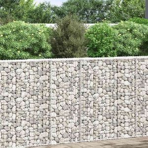 vidaXL trap&eacute;z alak&uacute; horganyzott ac&eacute;l gabion magas&aacute;gy&aacute;s 80x20x100 cm