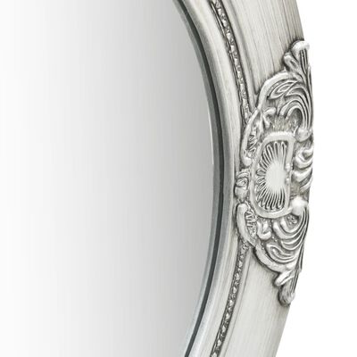 vidaXL ezüstszínű barokk stílusú fali tükör 50 cm
