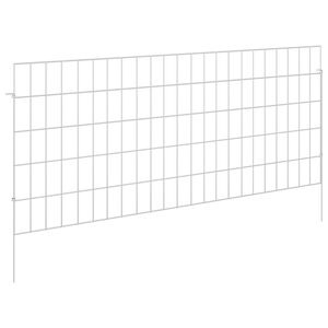 vidaXL Kerti ker&iacute;t&eacute;s kar&oacute;kkal 24 pcs 115 x 50 cm Mesh Horganyzott Ac&eacute;l