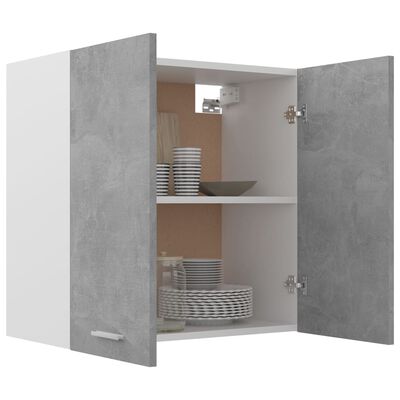 vidaXL betonszürke forgácslap függő szekrény 60 x 31 x 60 cm