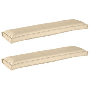 vidaXL Raklap p&aacute;rna k&eacute;szlet 2 pcs B&eacute;zs 150 x 40 x 8 cm Oxford Sz&ouml;vet