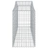 vidaXL 40 db íves horganyzott vas gabion kosár 200x50x80/100 cm