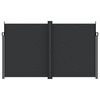 vidaXL fekete beh&uacute;zhat&oacute; oldals&oacute; napellenző 200 x 600 cm