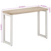 vidaXL barna tömör mangófa és vas konzolasztal 110 x 35 x 76 cm