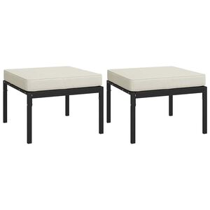 vidaXL 2 db ac&eacute;l kerti l&aacute;btart&oacute; homoksz&iacute;nű p&aacute;rn&aacute;val 60 x 60 x 35 cm