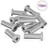 vidaXL Z&aacute;r&oacute; Anya 12 db Ez&uuml;st M6 x 25 mm Ac&eacute;l