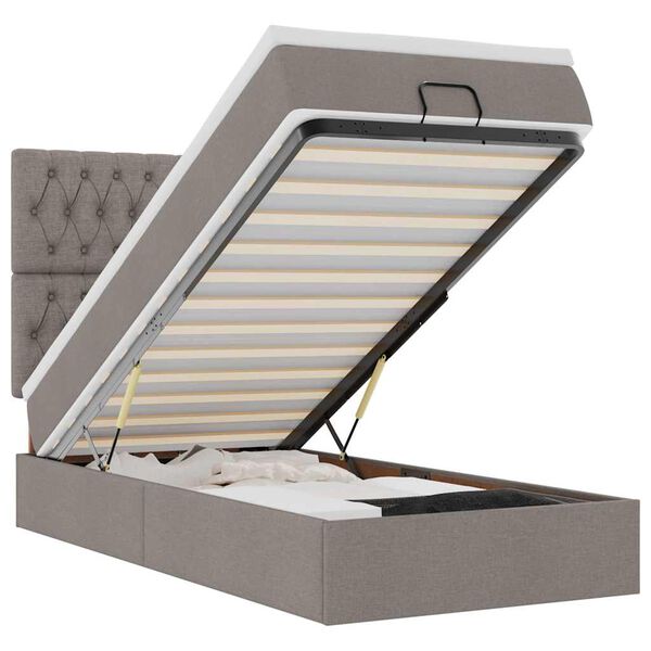 vidaXL Ottom&aacute;n &aacute;gy matraccal t&oacute;psz&iacute;n 100x200 cm anyaggal