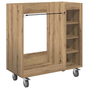 vidaXL Golf Szekr&eacute;ny ker&eacute;kkel Egysz&iacute;nű Artisan t&ouml;lgy 90 x 45 x 98 cm