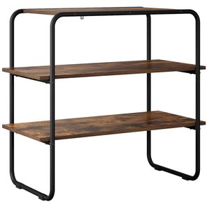 vidaXL Konzolasztal F&uuml;st&ouml;s T&ouml;lgy 60 x 41 x 75 cm Szerelt Fa