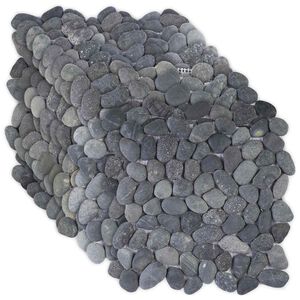 vidaXL Kavics csempe Sz&uuml;rke 30 x 30 cm Foly&oacute; Kavics