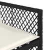 vidaXL 9 r&eacute;szes fekete polyrattan kerti &eacute;tkezőgarnit&uacute;ra p&aacute;rn&aacute;kkal