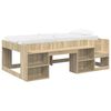 vidaXL Gyerek&aacute;gy keret t&aacute;rol&oacute;val Sonoma T&ouml;lgy 90 x 190 cm Szerelt Fa