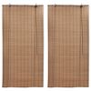vidaXL 2 db barna bambusz redőny 120 x 220 cm