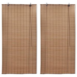 vidaXL 2 db barna bambusz redőny 120 x 220 cm