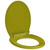 vidaXL z&ouml;ld ov&aacute;lis WC-&uuml;lőke lassan csuk&oacute;d&oacute; fed&eacute;llel