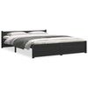vidaXL King Size fekete t&ouml;m&ouml;r fa &aacute;gykeret 150 x 200 cm