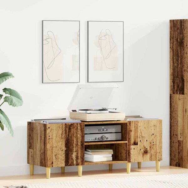 vidaXL Hanglemez szekr&eacute;ny &Ouml;reg fa 121 x 38 x 48 cm Faanyag