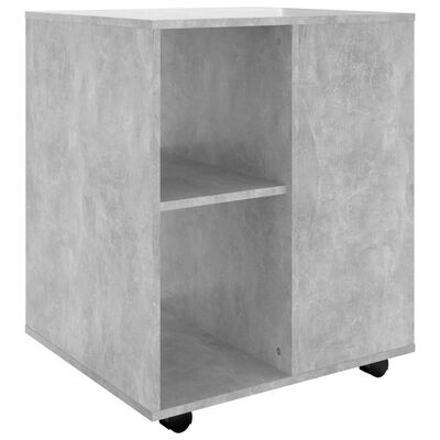 vidaXL betonszürke forgácslap kerekes szekrény 60 x 53 x 72 cm