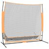 vidaXL fekete &eacute;s narancss&aacute;rga poli&eacute;szter golfh&aacute;l&oacute; 215 x 107 x 216 cm