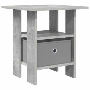 vidaXL &Eacute;jjeli asztal Beton Sz&uuml;rke 41 x 40 x 45 cm Szerelt Fa