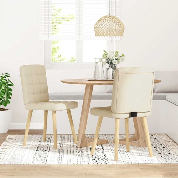 vidaXL 2 db vászon étkezőszék