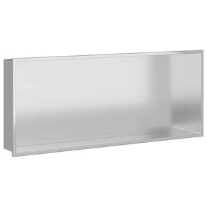 vidaXL Zuhany Niche Ez&uuml;st 75 x 30 x 9,5 cm Rozsdamentes ac&eacute;l