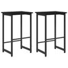 vidaXL B&aacute;rsz&eacute;k 2 pcs Fekete T&ouml;lgy 40 x 32 x 74 cm Szerelt Fa