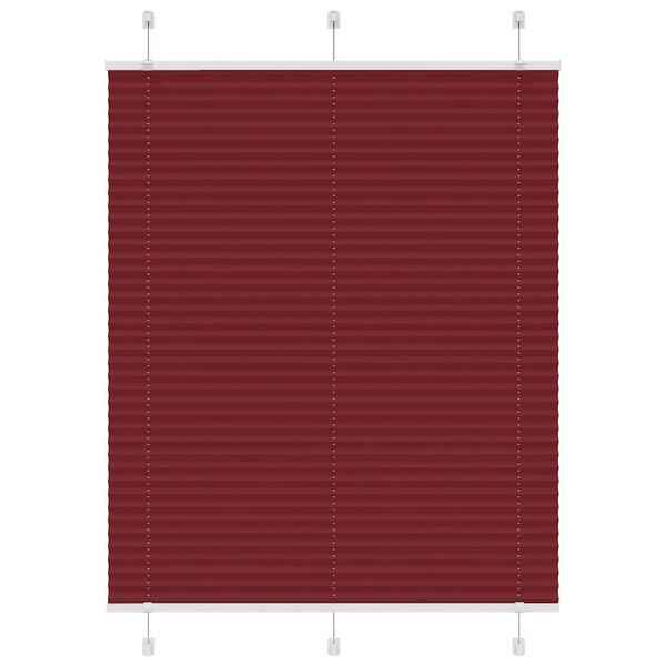 vidaXL plisz&iacute;rozott redőny Bordeaux piros 110x150 cm sz&ouml;vetsz&eacute;less&eacute;g