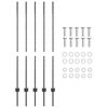 vidaXL Ker&iacute;t&eacute;soszlop 5 pcs Sz&uuml;rke 140 cm Ac&eacute;l