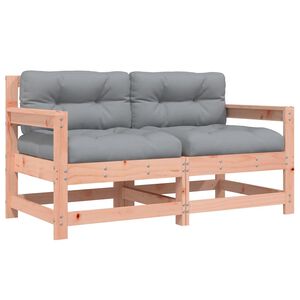 vidaXL 2 db t&ouml;m&ouml;r dugl&aacute;szfenyő kerti sz&eacute;k p&aacute;rn&aacute;kkal