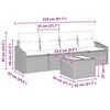 vidaXL Kanapé Szett párnával tárolóval 5 pcs Szürke polirattan