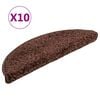 vidaXL 10 db barna f&eacute;lk&ouml;r alak&uacute; l&eacute;pcsőszőnyeg 56 x 17 x 3 cm